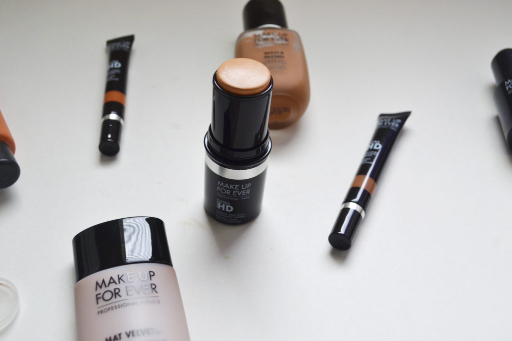 Make Up For Ever foundations, concealers