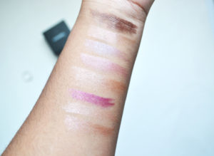MAC metallic lipstick swatches