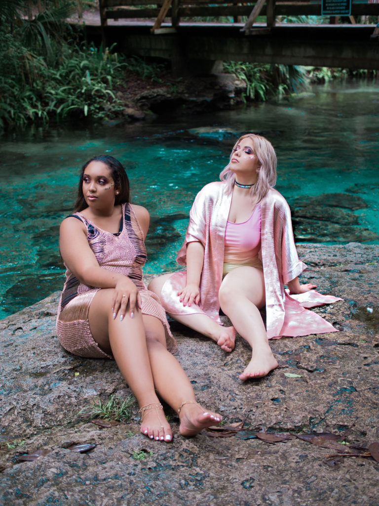 mermaid vibes - ASOS bathing suit, fashion nova metallic woven coverup 