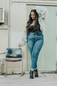 Missguided grey shaggy cardigan