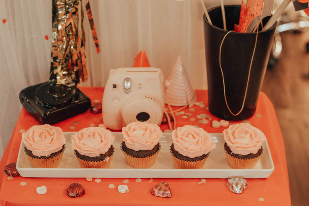 Be My Galentine - photo wall set-up 