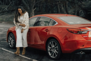 Driving up to the Golden Gate Bridge with Mazda6