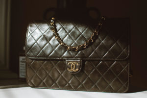 Vintage Chanel tall single flap bag
