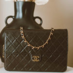 Vintage Chanel tall single flap bag