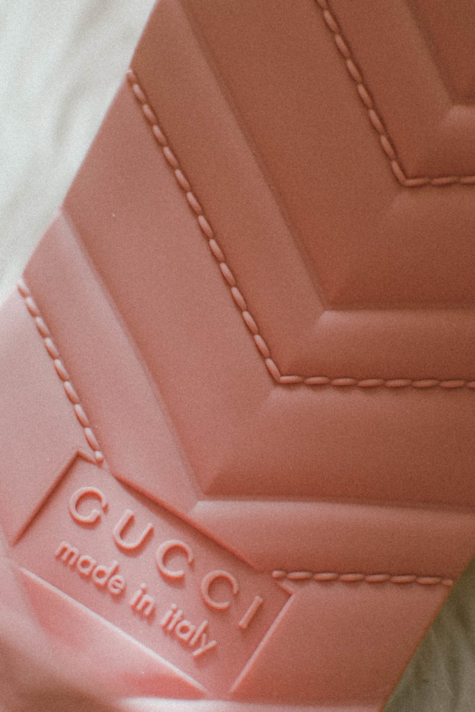 Gucci Pink Women’s rubber slide sandal review 