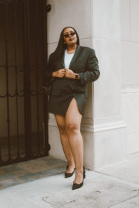 Cropped Blazer and Mini Skirt Set