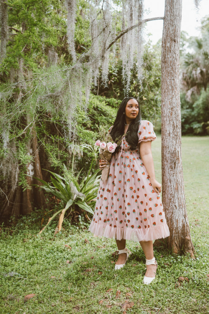 Lirika Matoshi Strawberry Midi Dress