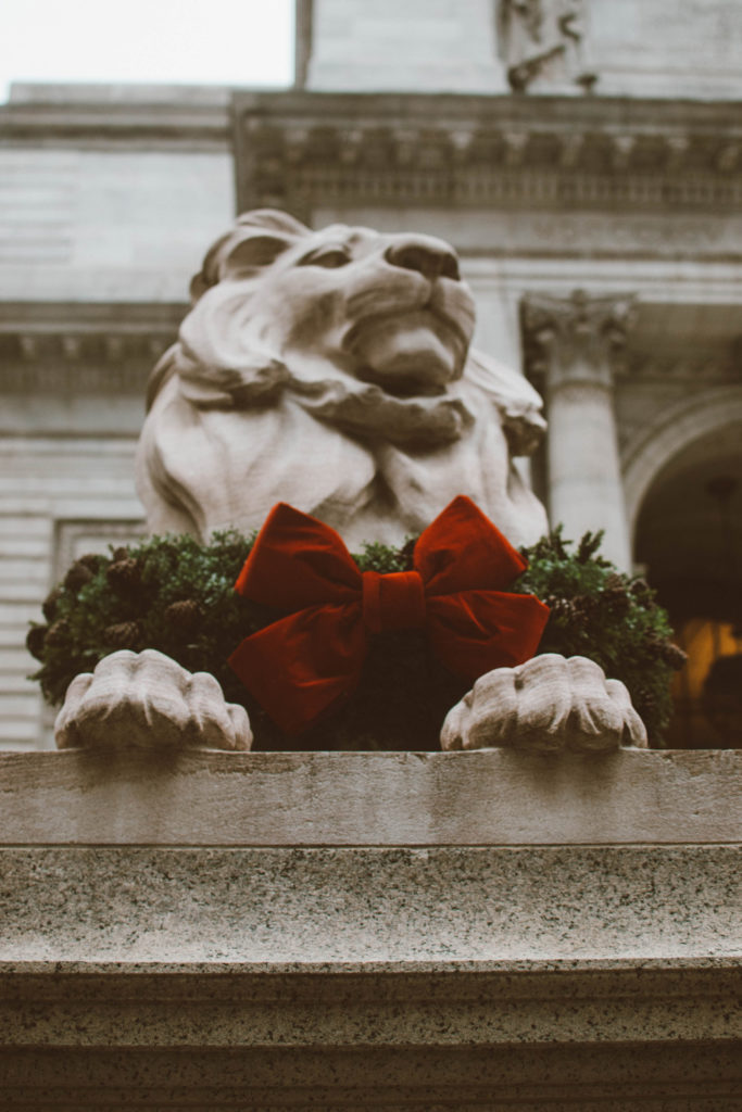 New York Public Library at Christmas